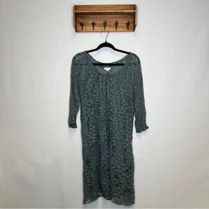 Garnet Hill | 18‎ Emerald Green 3/4 Sleeve Scoop Neck Sundress